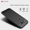 For LG K40S Brushed Texture Carbon Fiber TPU Case(Black)