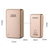 CACAZI FA8 Self-Powered Wireless Doorbell, EU Plug(Gold)