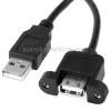 USB 2.0 AM to AF Mount Panel Cable, Length: 90cm