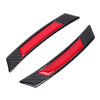 2 PCS Carbon Fiber Reflective Car Fender Flare Wheel Brow Warning Strip Stickers(Red)