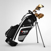 PGM Portable Nylon Golf Stand Bag(Black White)