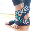 1 Pair Anti-Slip Yoga Socks Toeless Pilates Socks Ballet Yoga Pilates Barre Shoes for Women, 225-230mm(Green)