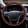 Universal Car Leather + Diamond Steering Wheel Cover, Diameter: 38cm (Red)