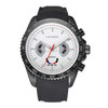 CAGARNY 6827 Fashionable Majestic  Student Quartz Sport Wrist Watch with Silicone Band for Men(Black Case White Window)