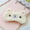 2 PCS Plush Animal Blindfold Cartoon Eyepatch(White Bear )