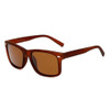 2 PCS Men Polarized Sunglasses Night Vision Anti-glare Driving Sun Glasses Goggles(Matte Brown Frame Brown Lens)