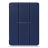 Custer Texture Horizontal Flip Leather Case for  iPad Air 2019 10.5 inch, with Three-folding Holder & Sleep / Wake-up Function (Dark Blue)