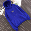 Long Sleeve Letter Embroidery Hooded Sweatshirt Causal Loose Hip Hop Streetwear, Size:XL(Blue)