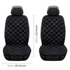 Car 12V Front Seat Heater Cushion Warmer Cover Winter Heated Warm, Double Seat (Black)