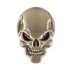 Skull with Blood Red Eyes Shape Shining Metal Car Free Sticker(Yellow)