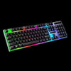 ZGB G21 104 Keys USB Wired Mechanical Feel Colorful Backlight Office Computer Keyboard Gaming Keyboard(Black)