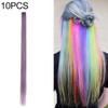 10 PCS Chemical Fiber Wig One-Step Gradient Color Single Card Wig, Stretched Length:24inches(52#)