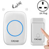 CACAZI A10G One Button One Receivers Self-Powered Wireless Home Cordless Bell, UK Plug(White)