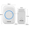 CACAZI A10G One Button One Receivers Self-Powered Wireless Home Cordless Bell, UK Plug(White)