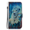 Colored Drawing Pattern Colorful Magnetic Buckle Horizontal Flip PU Leather Case with Holder & Card Slots & Wallet & Lanyard For Galaxy Note 10 / 10 5G(White Lion)