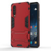 Shockproof PC + TPU Case for Huawei P30, with Holder(Red)