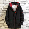 Loose Hooded Padded Jacket (Color:Black Size:XXXXXXXL)