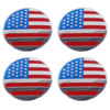 4 PCS USA Flag Metal Car Sticker Wheel Hub Caps Centre Cover Decoration