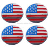 4 PCS USA Flag Metal Car Sticker Wheel Hub Caps Centre Cover Decoration