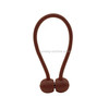 2 PCS Fashion Woven Punch-Free Beef Tendon Magnetic Buckle Curtain Strap(Brown)