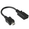 Mini USB Female to Micro USB Male Cable Adapter, Length: 13cm(Black)