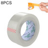 8 PCS 45mm Width 25mm Thickness Package Sealing Packing Tape Roll Sticker(Clear White)
