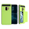 For Galaxy S9 Detachable Dropproof Protective Back Cover Case with Slider Card Slot (Green)