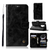 For Lenovo K8 Note Retro Copper Button Crazy Horse Horizontal Flip PU Leather Case with Holder & Card Slots & Wallet & Lanyard(Black)