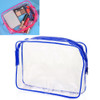 Portable Travel Zip Look PVC Bags Waterproof Transparent Makeup Storage Bag, SIZE:S(Blue)