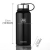 1500ml Outdoor Vacuum Stainless Steel Heat Insulation Cup Portable Large Capacity Sports Bottle(Black)