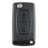 For PEUGEOT 2 Buttons Intelligent Remote Control Car Key with Integrated Chip & Battery & Holder & Slotted Key Blade, Frequency: 433MHz