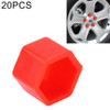 20 PCS Silicone Luminous Car Hubcap(Red)