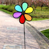 Outdoor Cloth Black Side Six Color Windmill Children Toys Garden Decoration