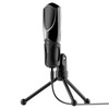 Yanmai Q3 USB 2.0 Game Studio Condenser Sound Recording Microphone with Holder, Compatible with PC and Mac for  Live Broadcast Show, KTV, etc.(Black)