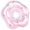 Cute Cartoon Chick Pattern Transparent PVC Adjustable Inflatable Baby Swimming Float Ring Neck Ring(Pink Medium)