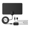 AN-1001 5dBi/25dBi Indoor  HDTV Antenna with Dual-side Sticker, VHF170-230/UHF470-862MHz(Black)