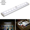 2W 10 LEDs White Light Wide Screen Intelligent Human Body Sensor Light LED Corridor Cabinet Light, Battery Version