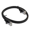 1m CAT6 Ultra-thin Flat Ethernet Network LAN Cable, Patch Lead RJ45 (Black)