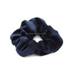 5 PCS Velvet Solid Color Elastic Hair Bands Ponytail Holder Scrunchies Tie Hair Rubber Band Headband(Deep Blue)