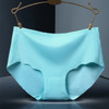 Ice Silk sSeamless Cotton File Ladies Underwear Briefs, Size:XXL(Blue)