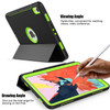 Magnetic Horizontal Flip Protective Case for iPad Pro 11 inch (2018), with Three-folding Holder & Sleep / Wake-up Function & Pen Slots (Green)