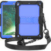 Shockproof Transparent PC + Silica Gel Protective Case for iPad Air (2019), with Holder & Shoulder Strap (Blue)