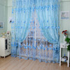 Tulip Print Curtain Bedroom Living Room Balcony Tulle Sunshade Curtain, Size:100x200CM(Blue)