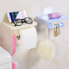 Multi-function Waterproof Traceless Sucker Tissue Storage Rack Shelf Random Color Delivery