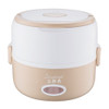 Electric Food Steamer Heat Preservation Lunch Box Food Warmer Mini Steamer Double khaki