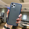 For iPhone 11 Shockproof Solid Color Border Protective Case(Blue)