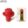 2 PCS Silica Gel Top Hat Fresh Wine Corks Cruet Red Wine Stopper(Red Wine)