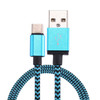 1m Woven Style USB-C / Type-C 3.1 to USB 2.0 Data Sync Charge Cable, For Galaxy S8 & S8 + / LG G6 / Huawei P10 & P10 Plus / Xiaomi Mi6 & Max 2 and other Smartphones(Blue)