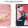 For iPad Pro 12.9 (2020) DUX DUCIS Domo Series Horizontal Flip Magnetic PU Leather Case with Three-folding Holder & Pen Slot(Pink)