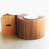 Home Furniture Accordion Folding Paper Stool Sofa Chair (Hight 42cm + Pudding Pad)